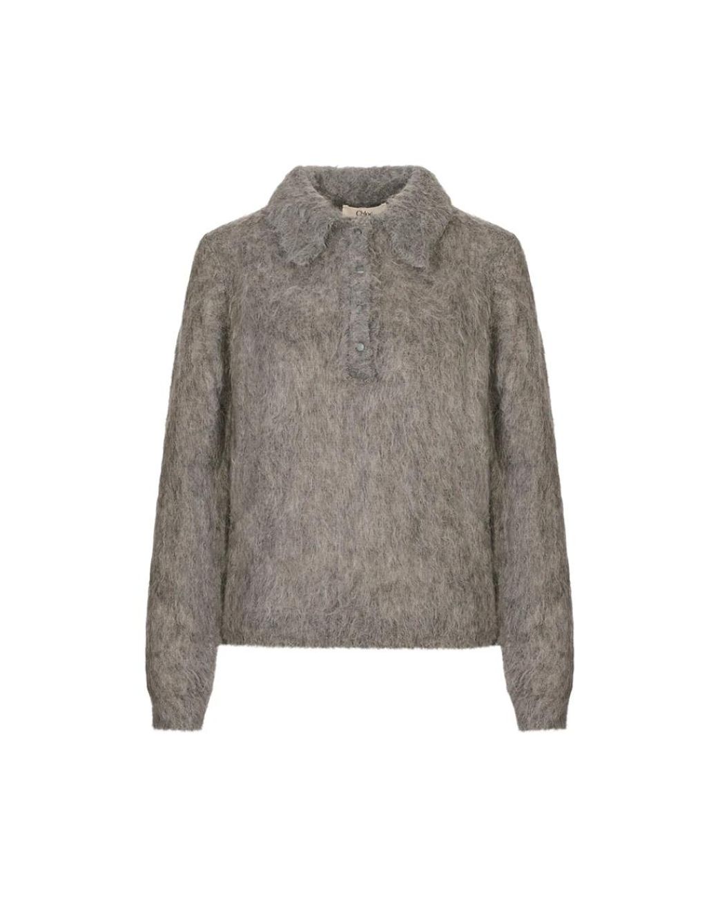 Chloé Gray Round-Neck Knitwear