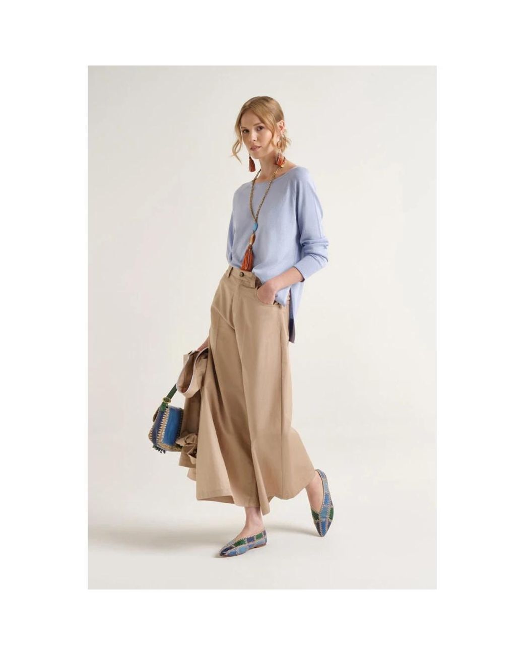 Maliparmi Blue Round-Neck Knitwear