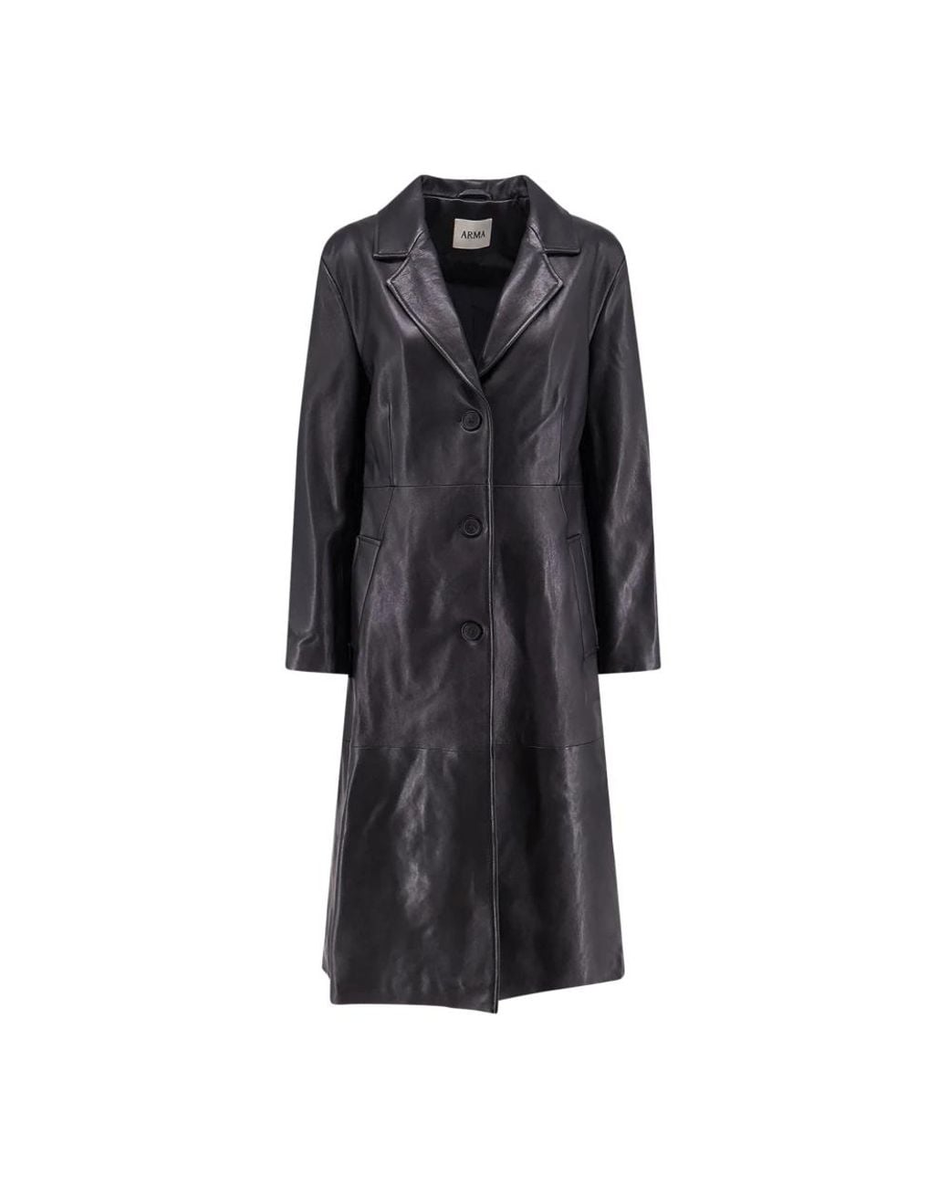 Arma Black Single-Breasted Coats