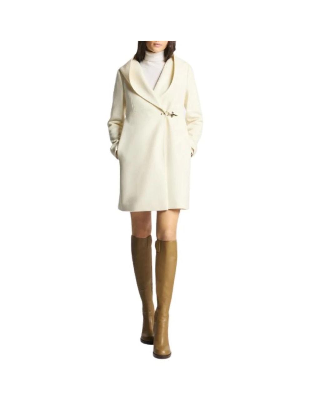 Fay Natural Single-Breasted Coats