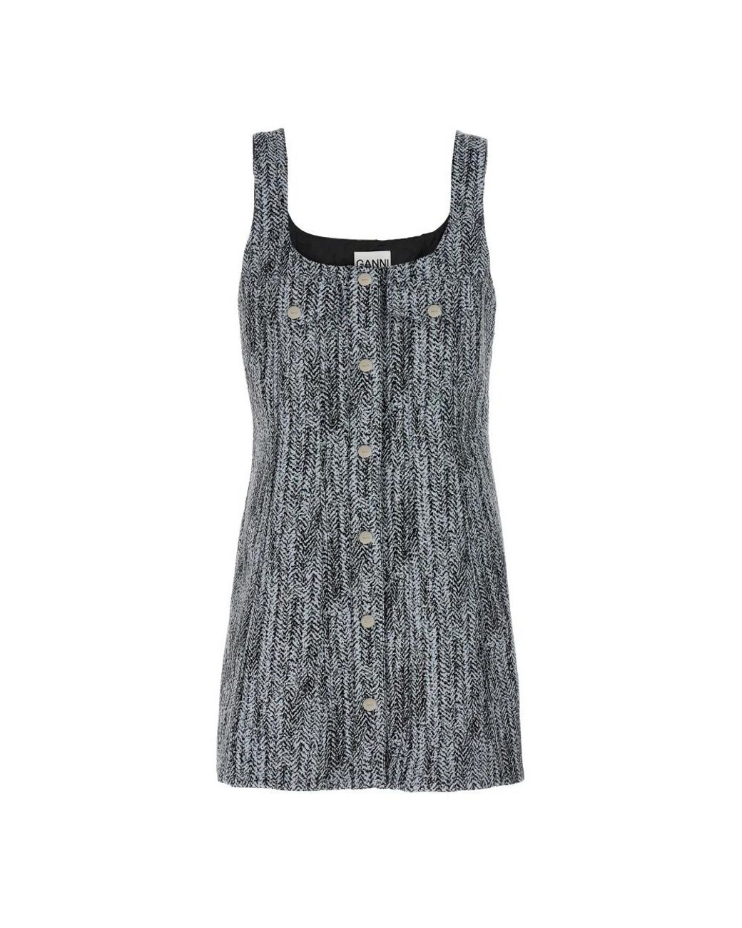Ganni Gray Short Dresses