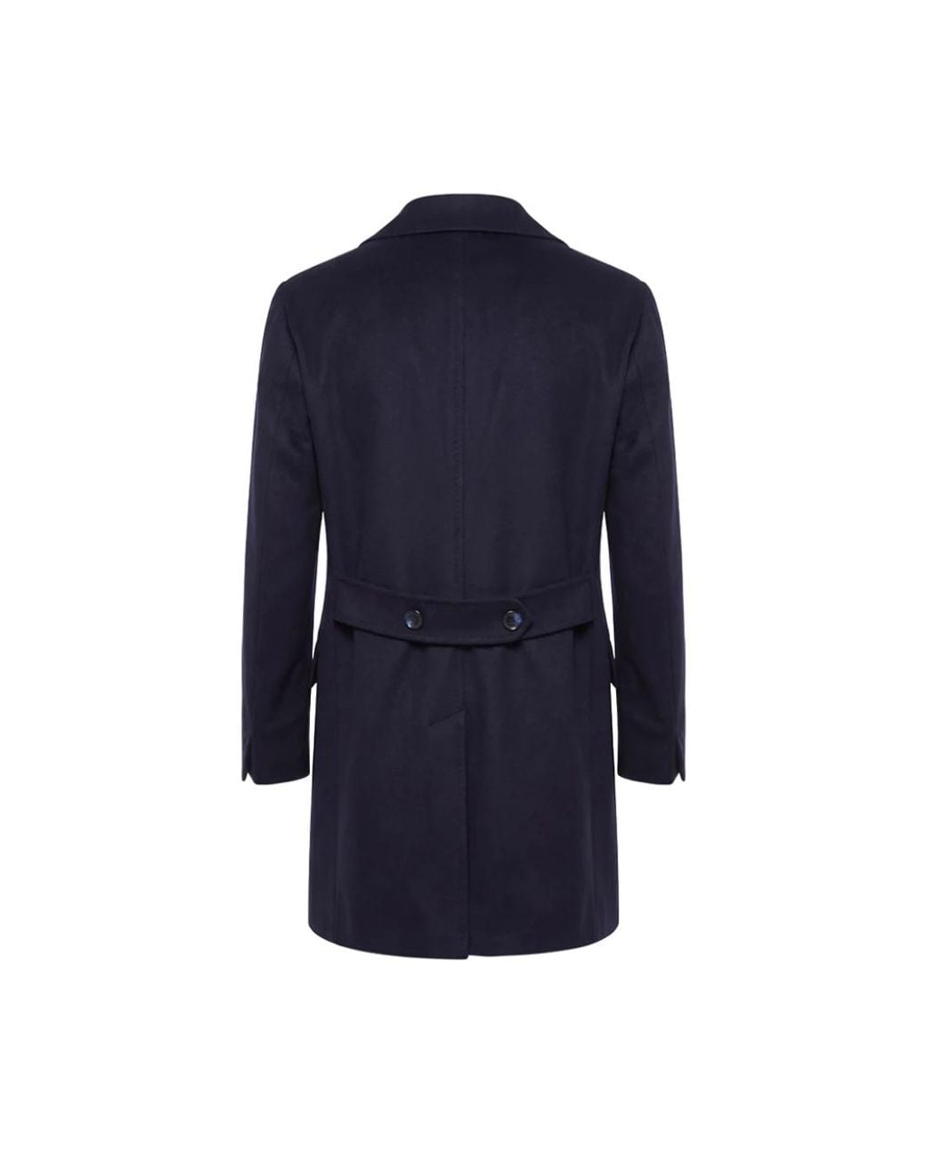 Kiton Blue Double-Breasted Coats for men