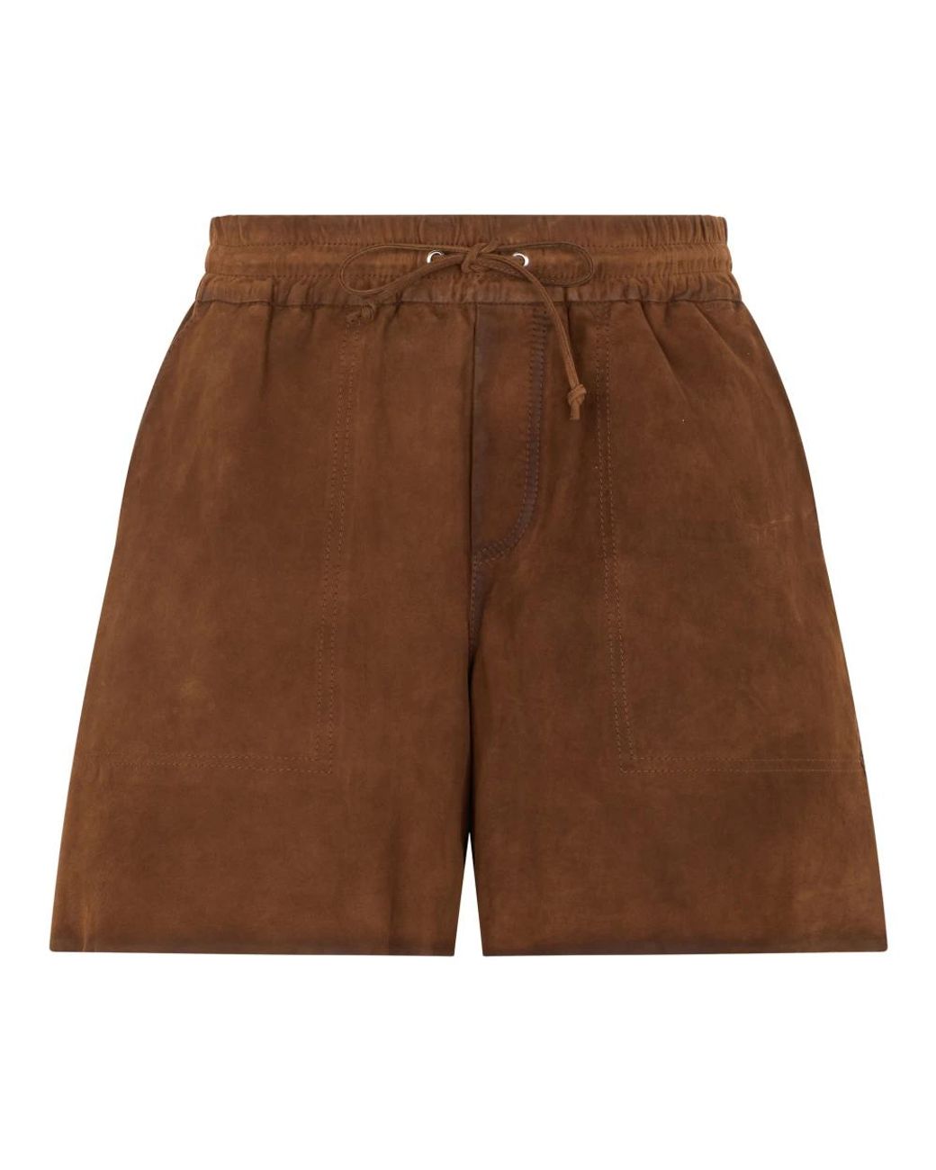 P.A.R.O.S.H. Suede Shorts in het Brown