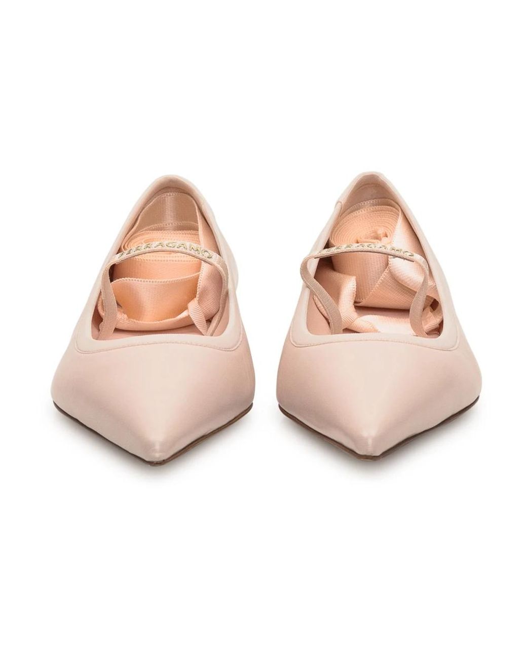 Ferragamo Pink Ballerina Shoes