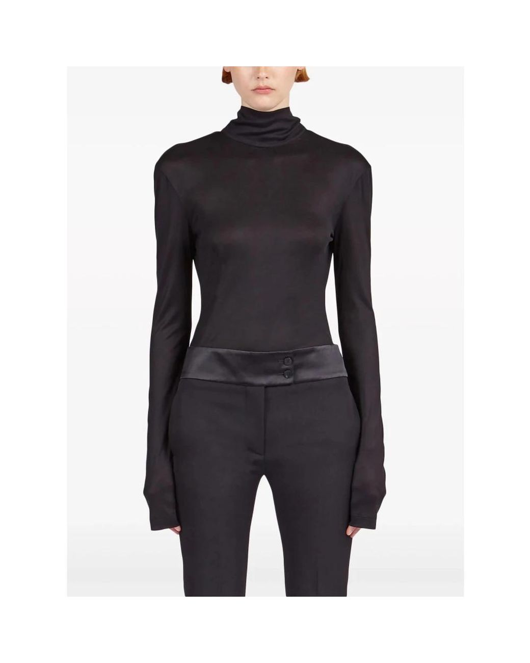 Ferragamo Black Long Sleeve T-Shirts
