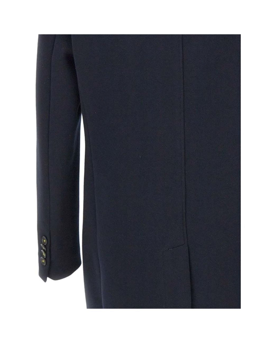 Manuel Ritz Blue Single-Breasted Coats for men