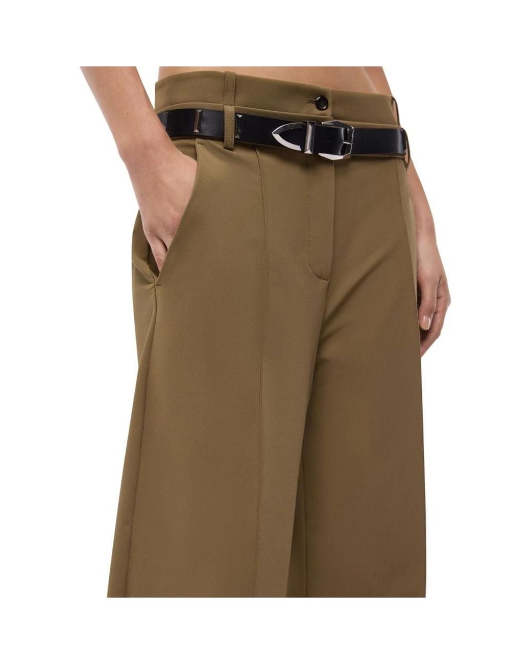 Pinko Green Wide Trousers