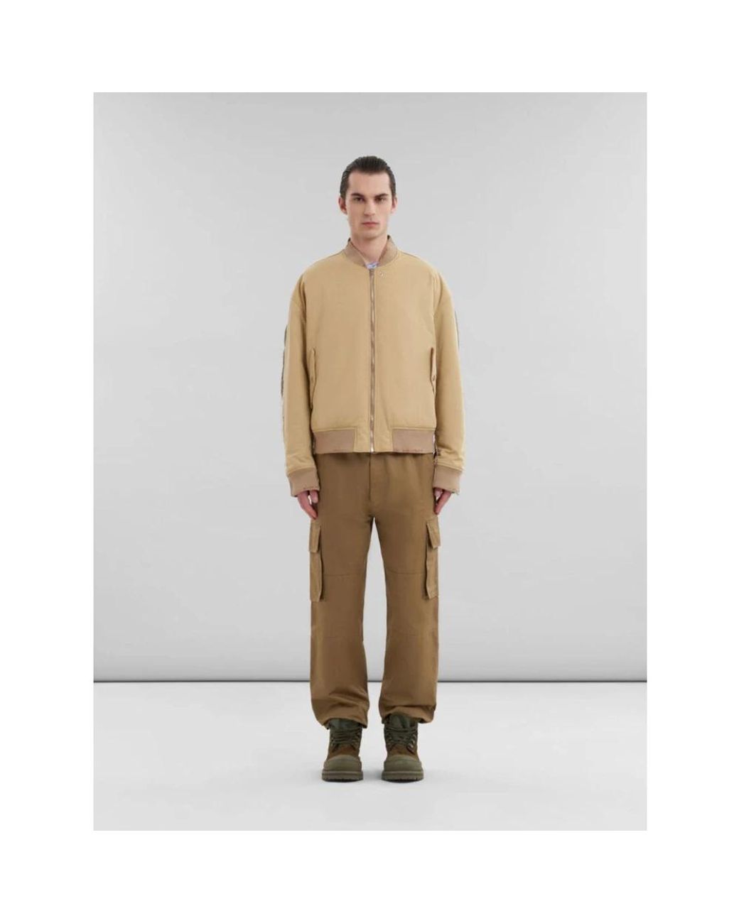 Marni Natural Bomber Jackets for men