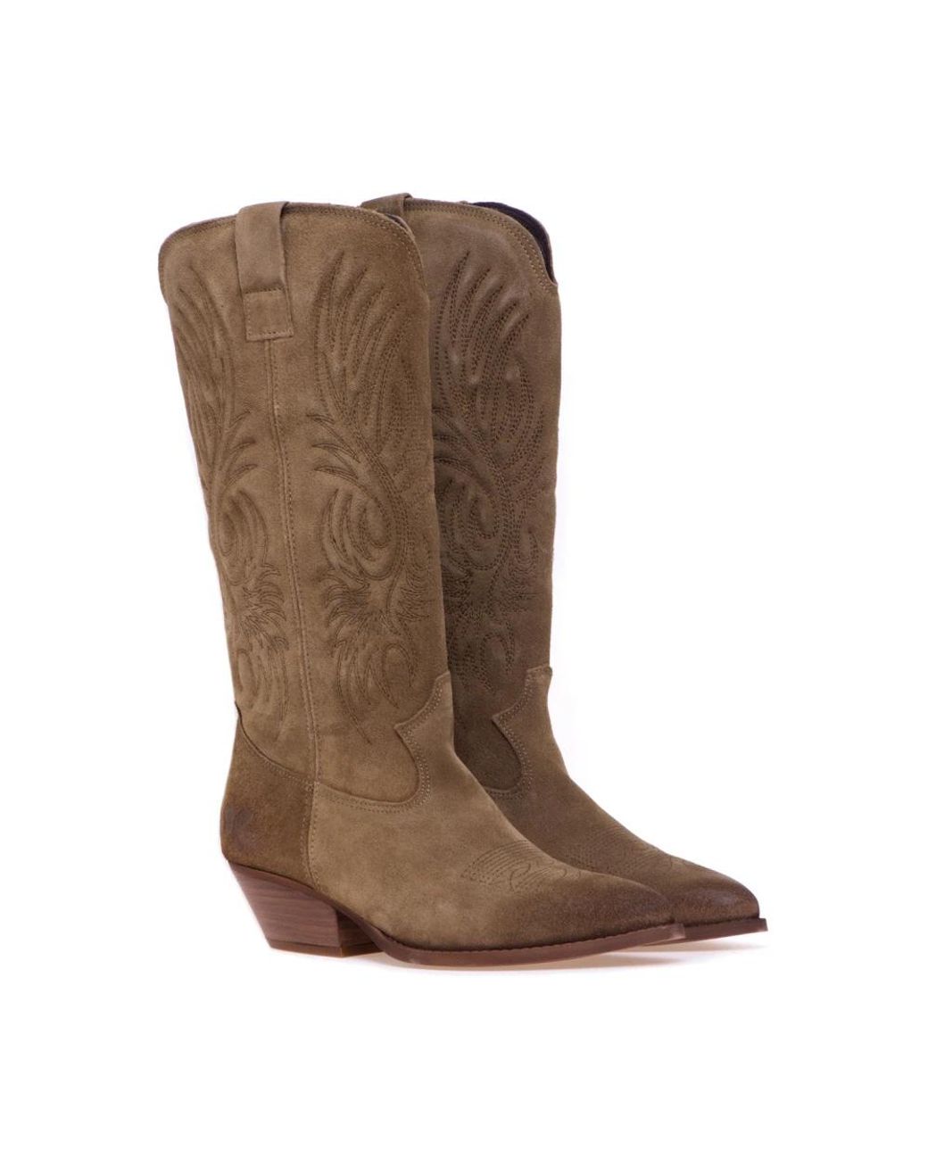 Felmini Brown Cowboy & Biker Boots