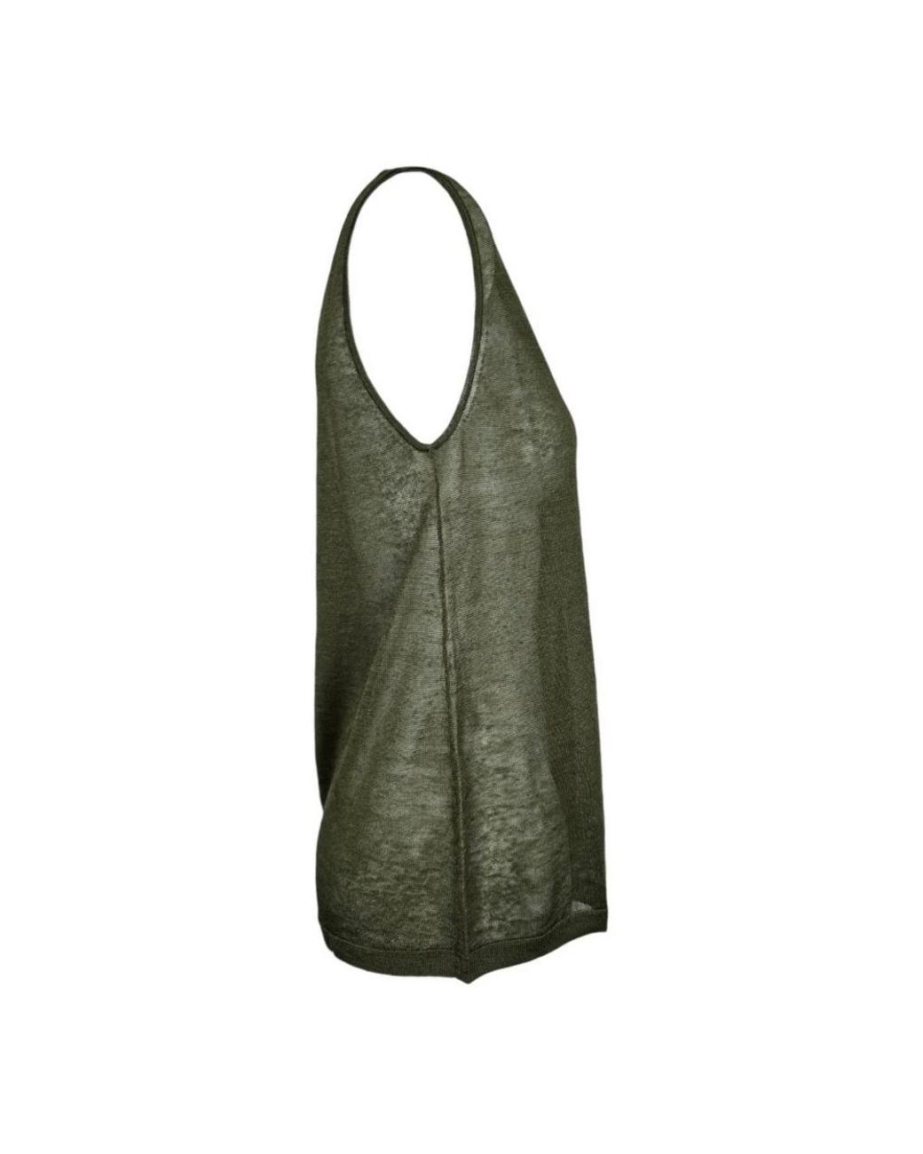 P.A.R.O.S.H. Green Sleeveless Tops