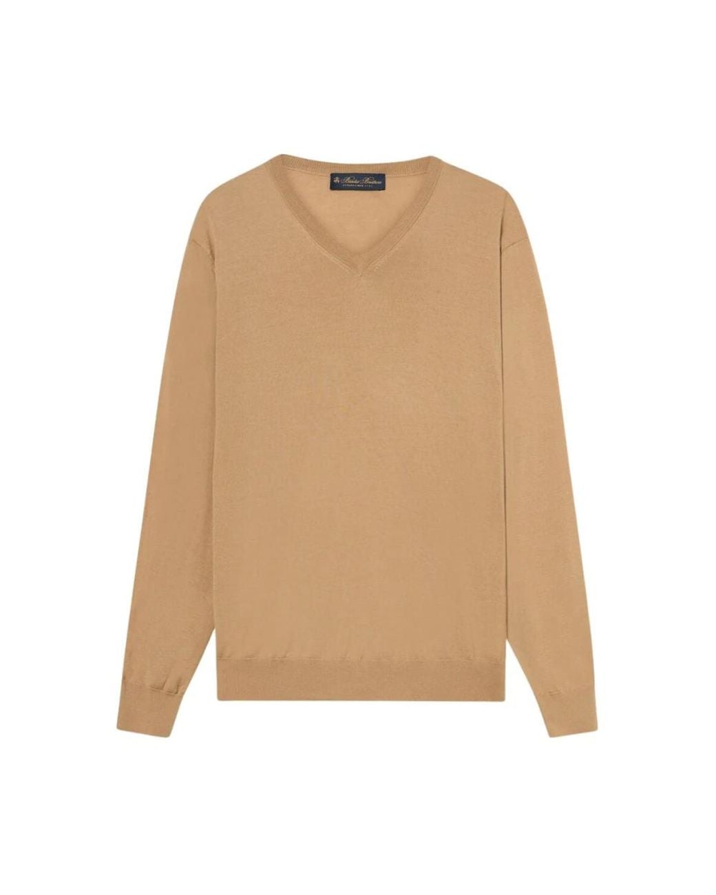 Brooks Brothers Natural V-Neck Knitwear for men