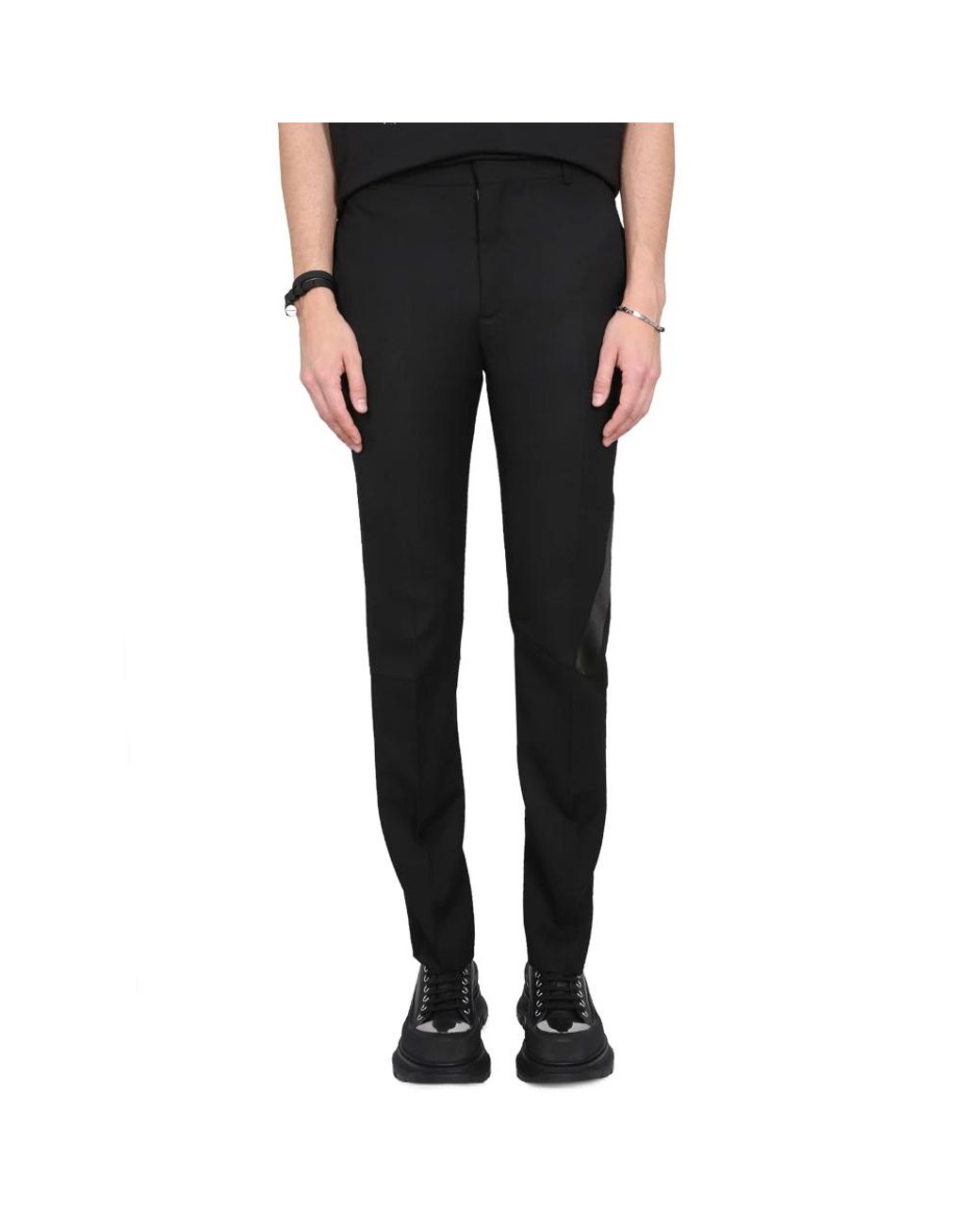 McQueen Black Suit Trousers for men