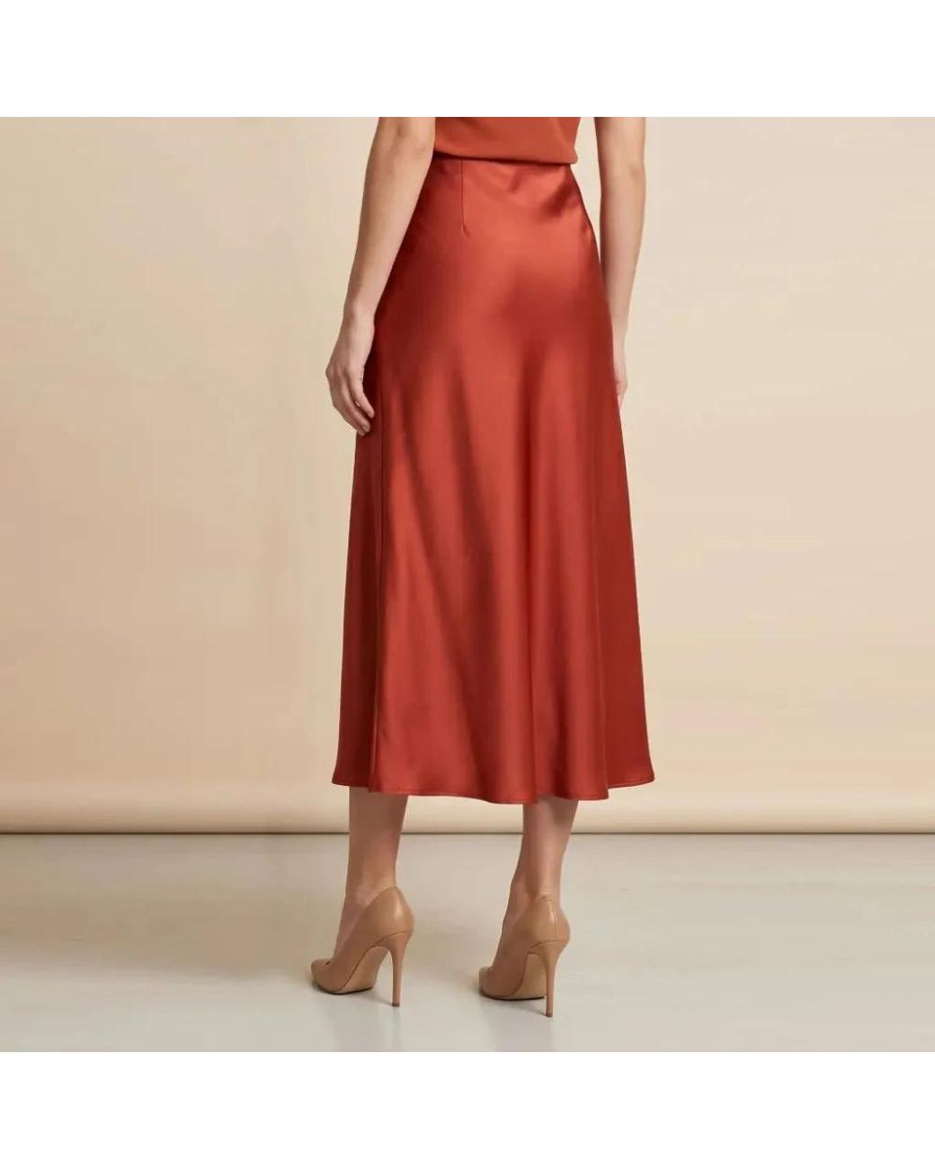 Amélie & Amélie Red Midi Skirts