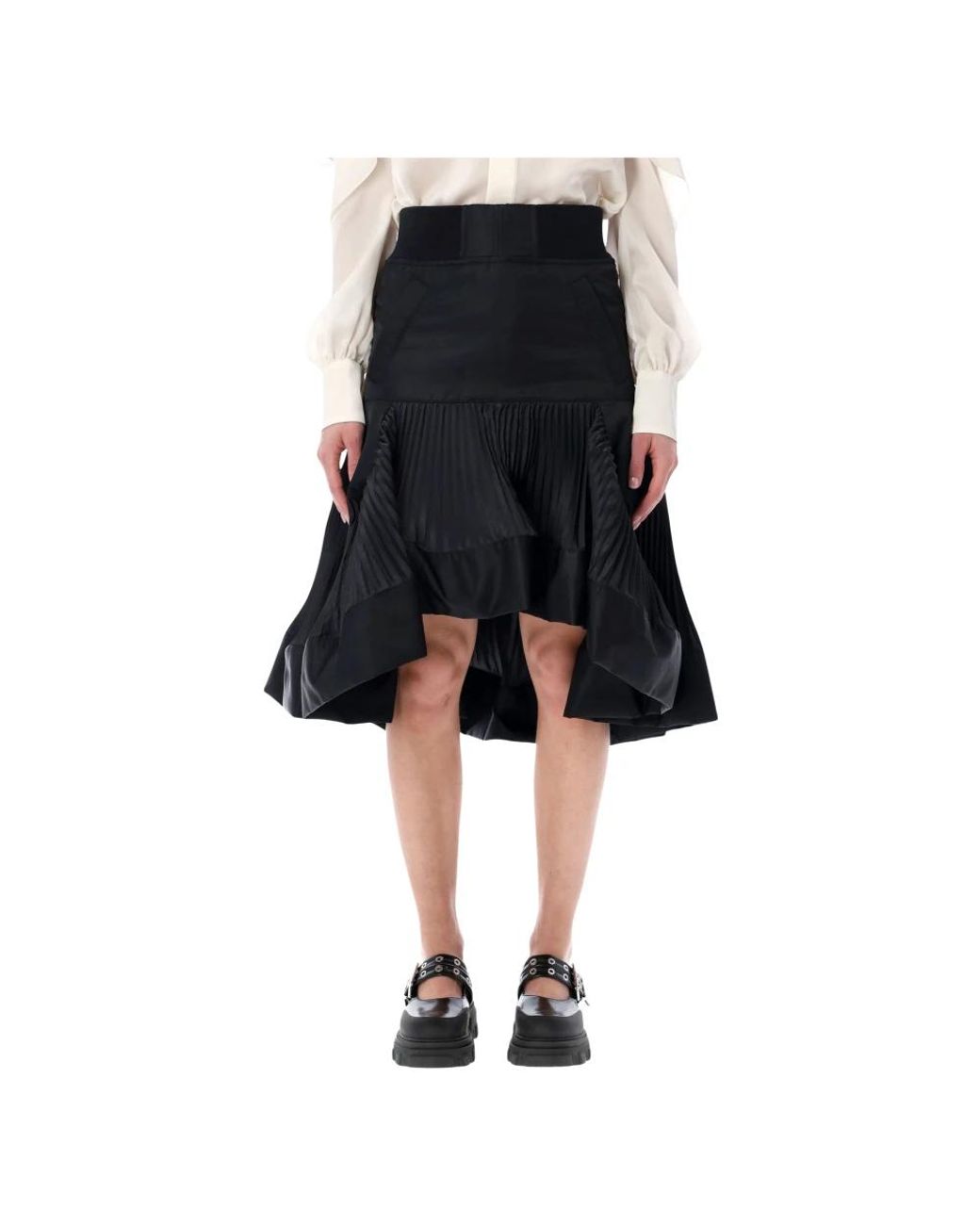 Sacai Black Midi Skirts