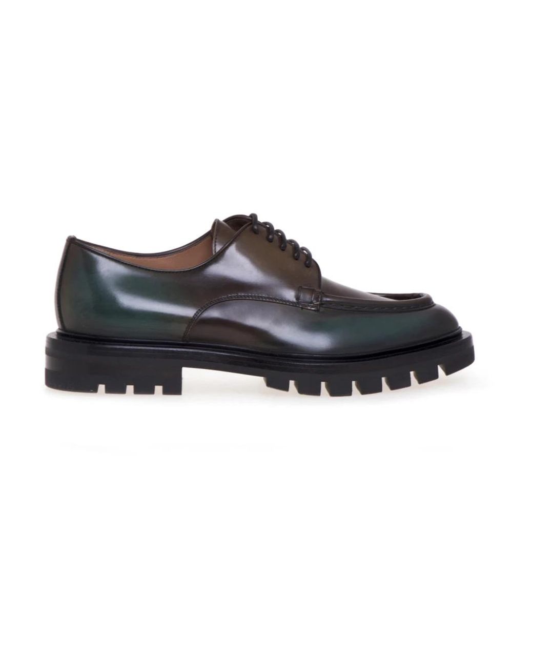 Santoni Black Laced Shoes