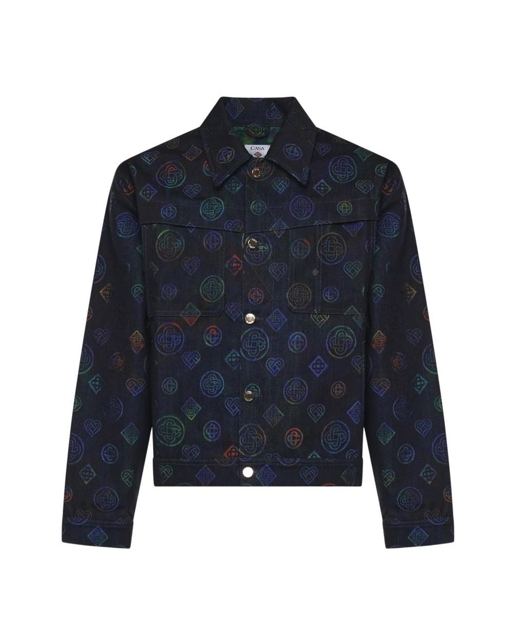 Casablanca Heatmap Denim Jacket in het Blue voor heren