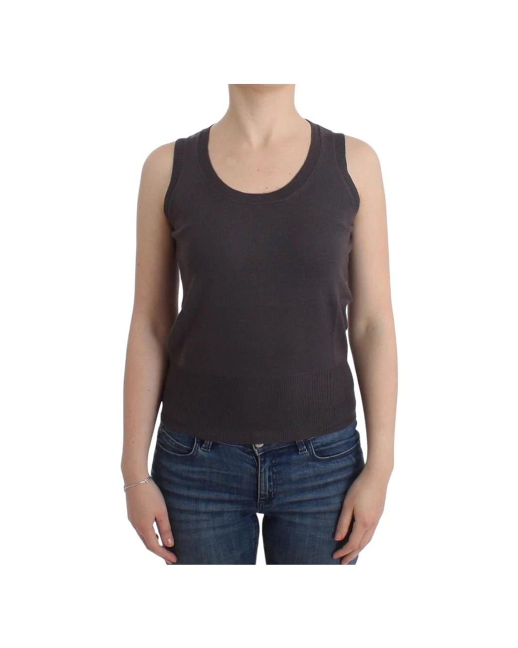 John Galliano Black Sleeveless Tops