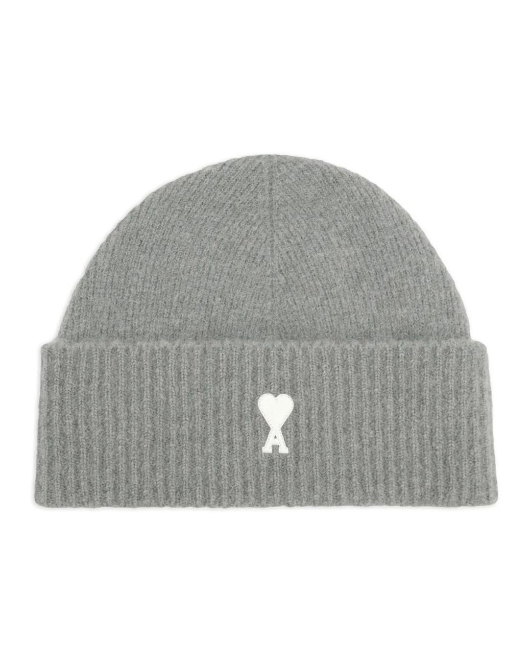 AMI Gray Fw25 Beanie Ubo005-Kn0135-058 for men