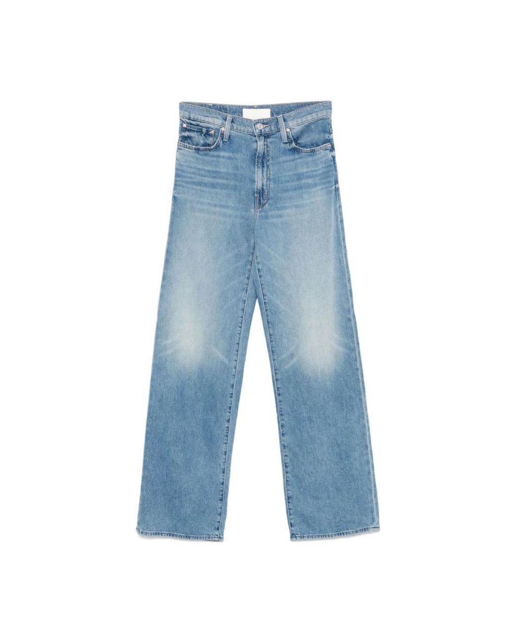 Mother Blue Straight Fit Jeans
