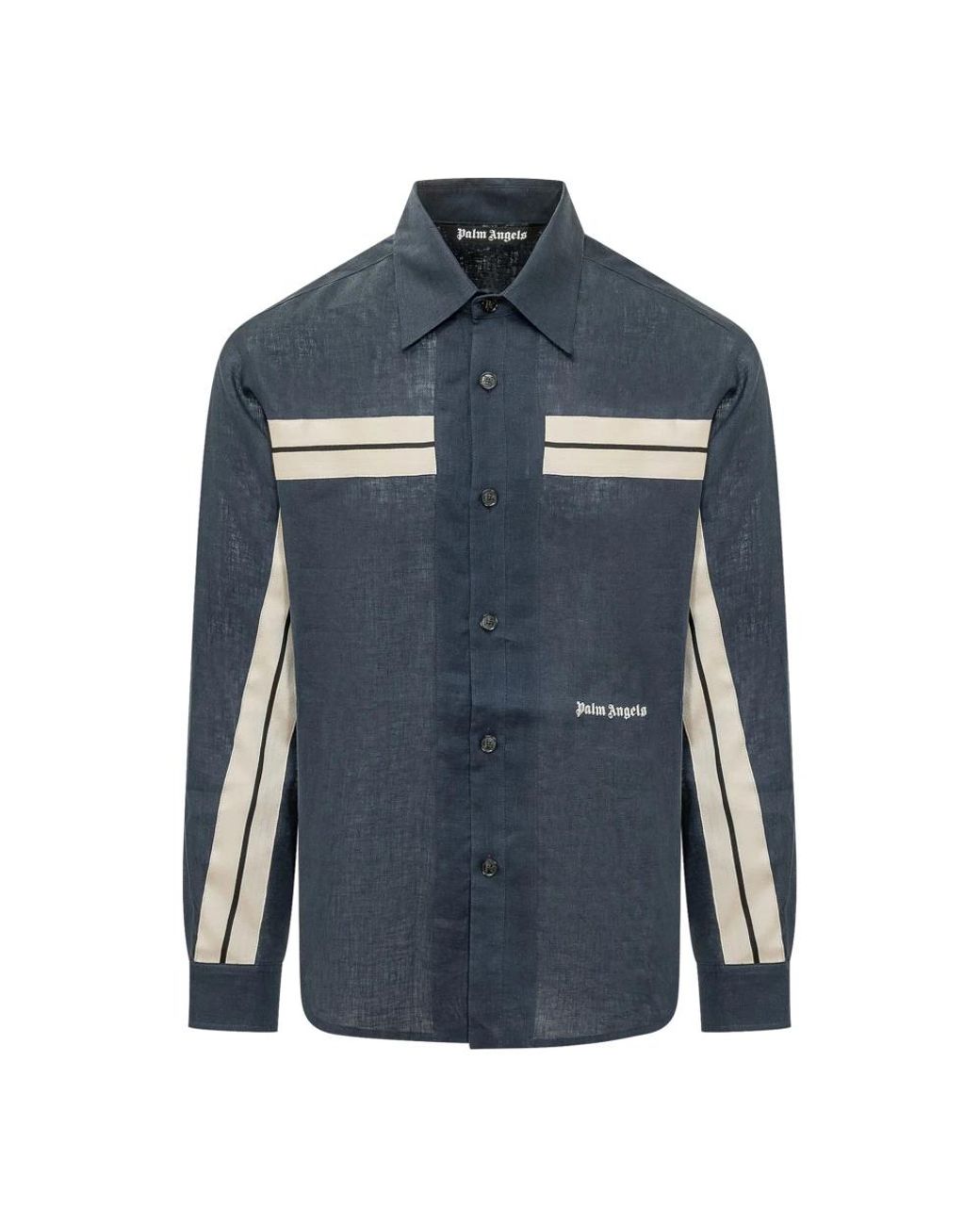Palm Angels Blue Casual Shirts for men