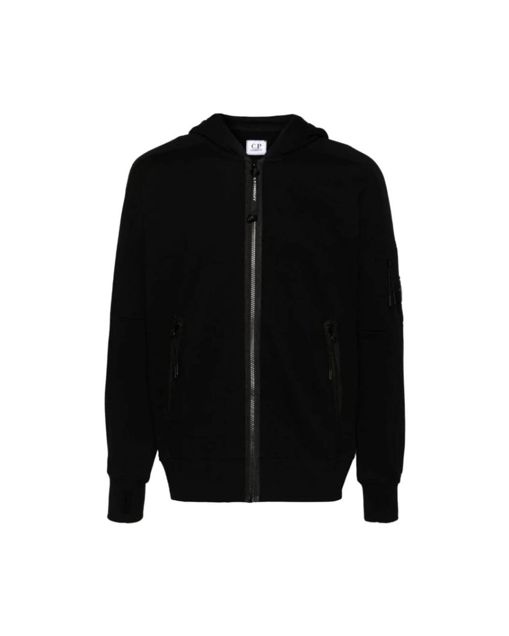 C P Company Black Zip-Throughs for men