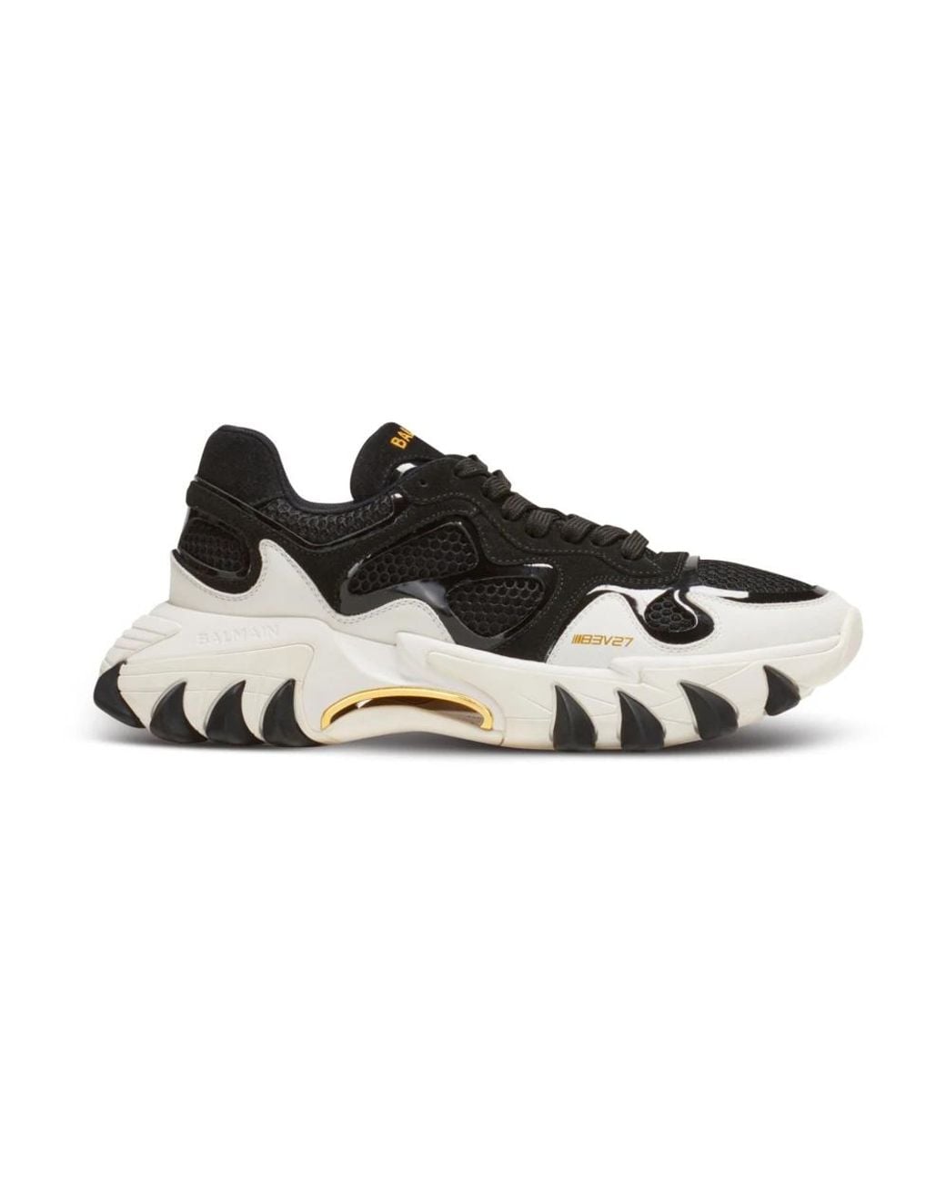 Balmain Black Logo Leather Sneakers