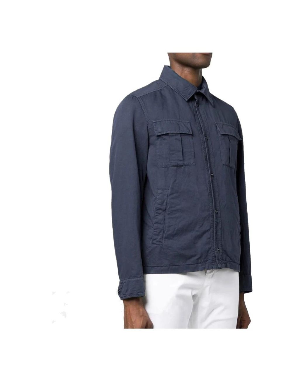 Herno Blue Casual Shirts for men