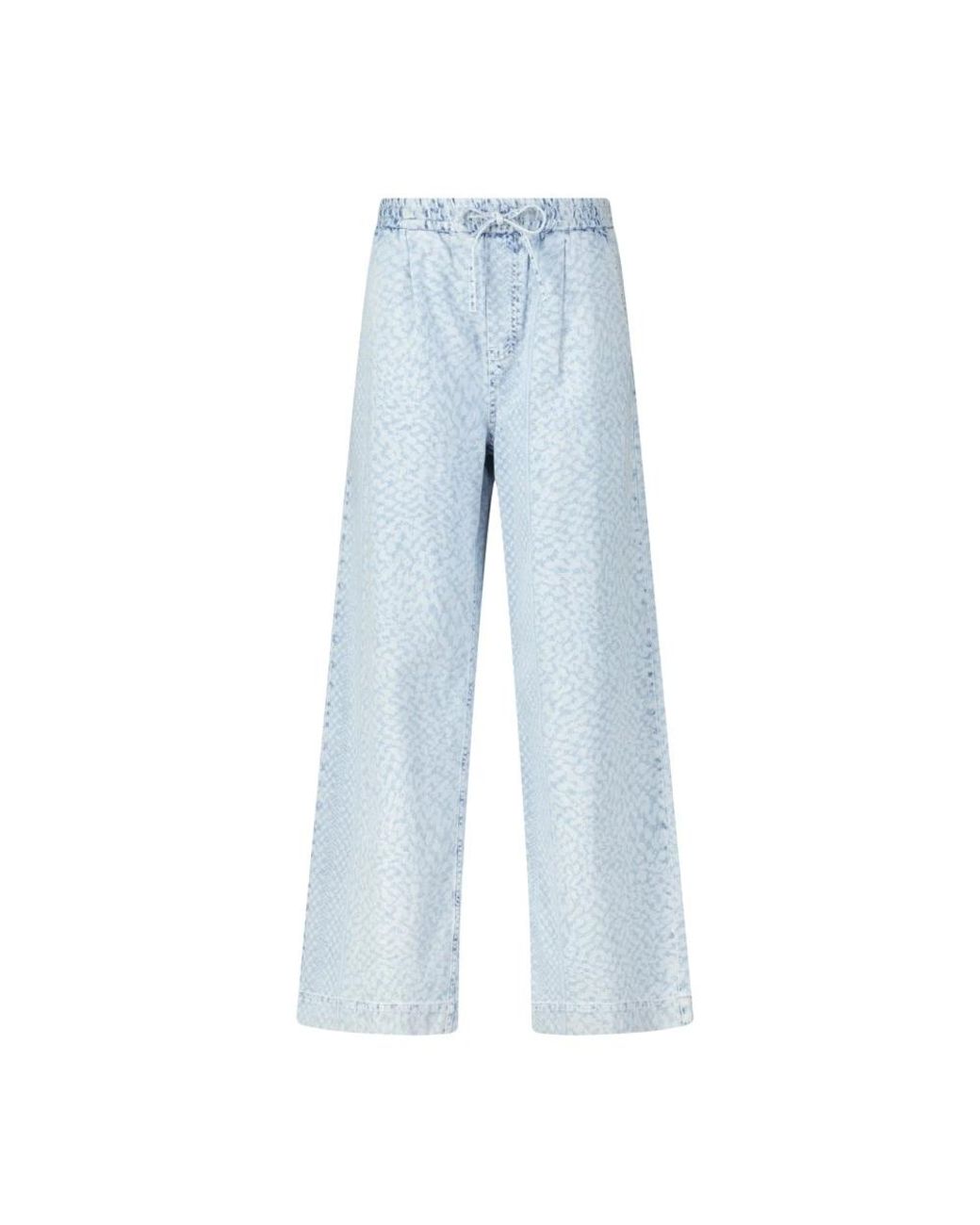 Lala Berlin Jeans ,Blauw ,Katoen Gestreepte Wide-Leg Jeans in het Blue