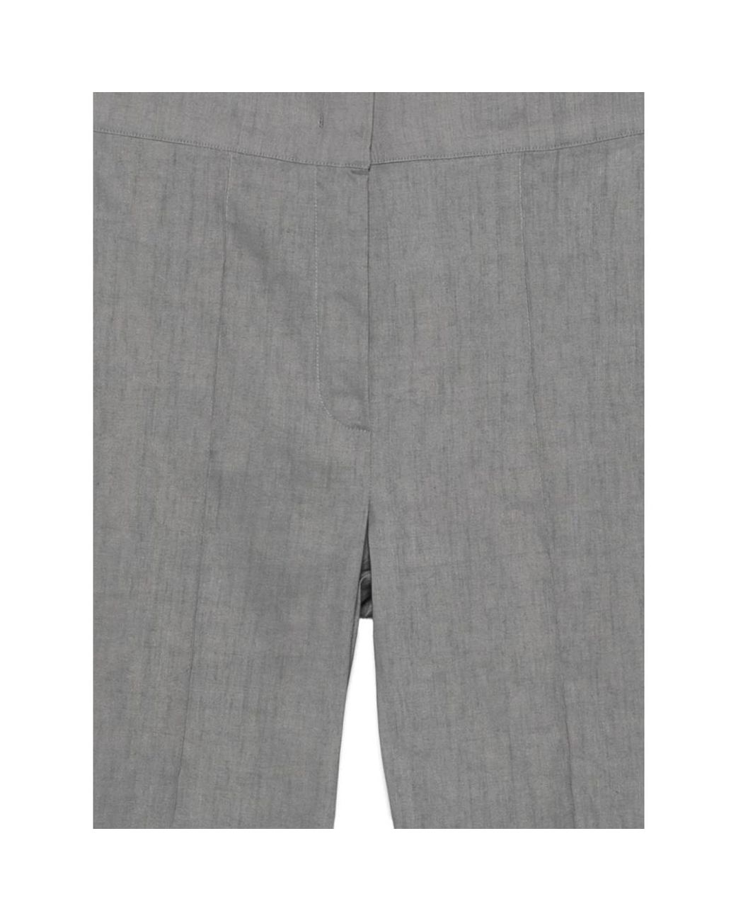 D.exterior Gray Wide Trousers