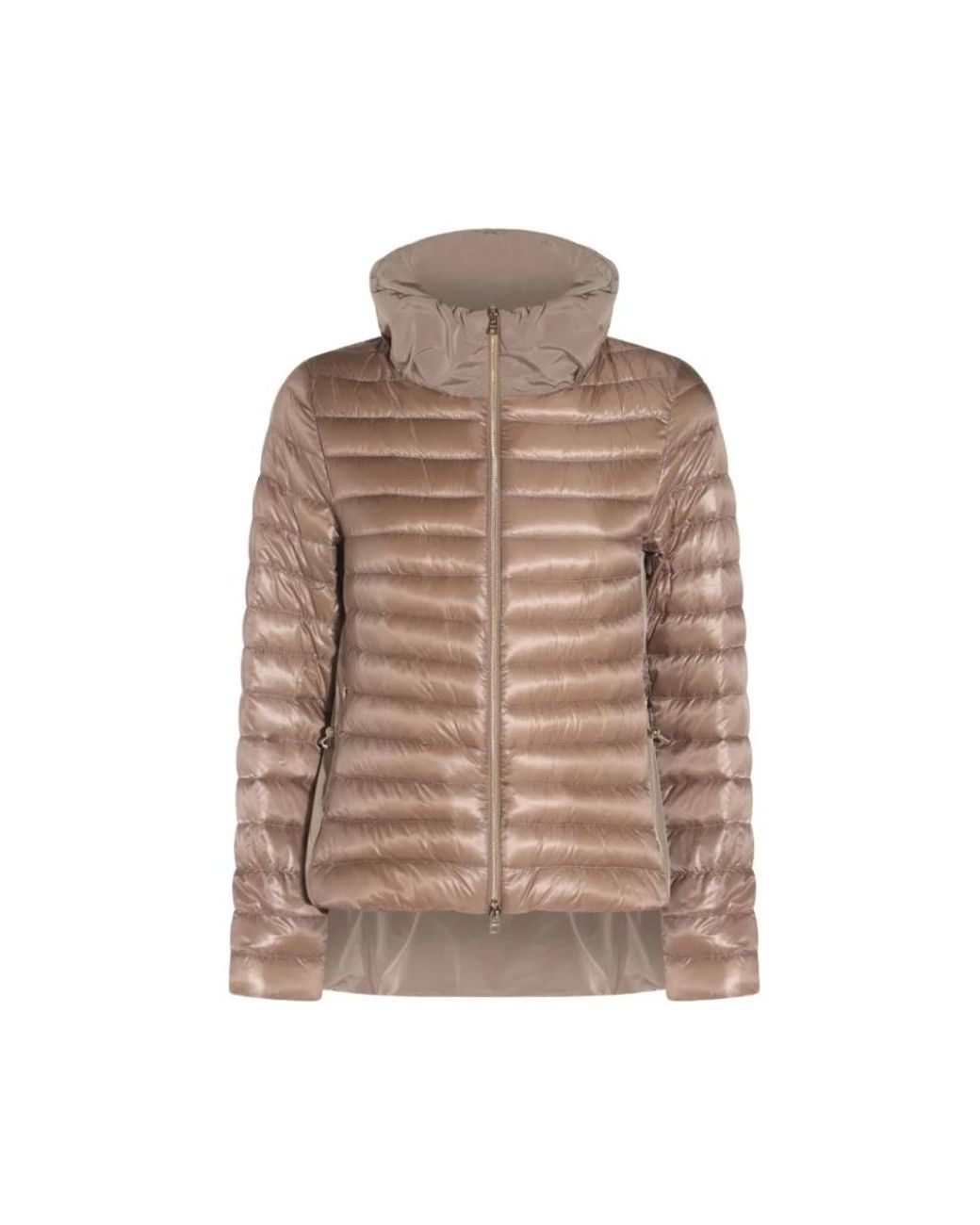 Herno Jassen ,Bruin ,Polyester Gewatteerde Donsjas Kamelstijl in het Brown