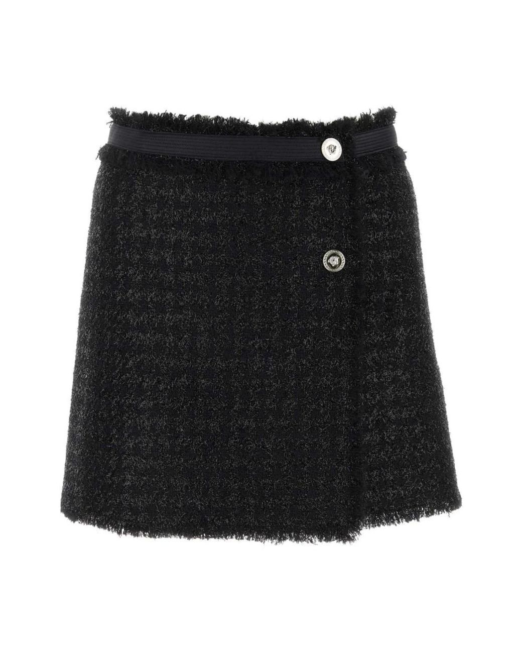 Versace Mini-Rok Met Franje in het Black
