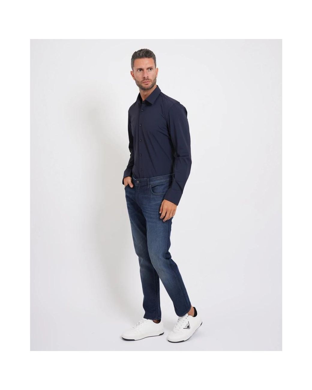 Boss Blue Casual Shirts for men