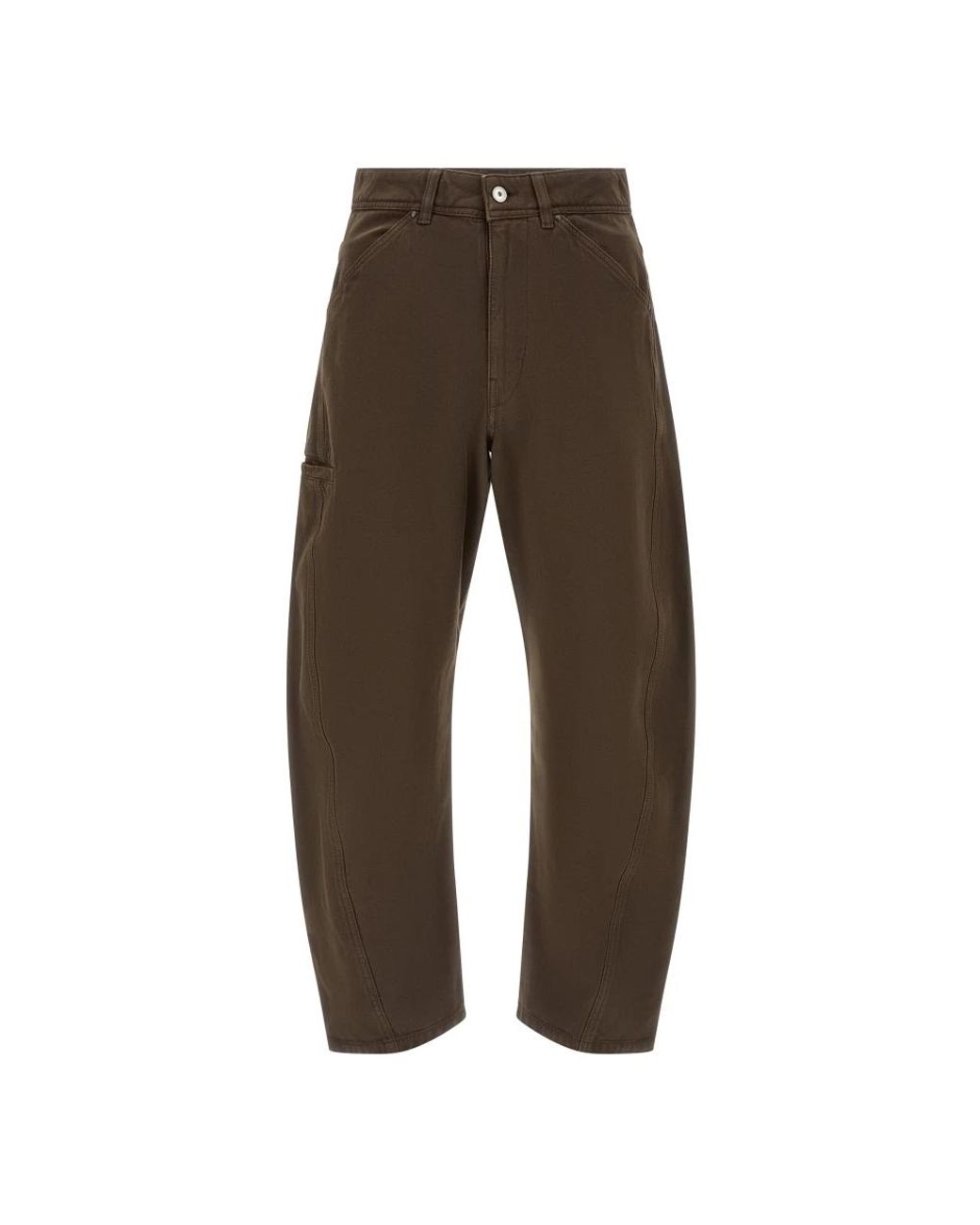 Lemaire Brown Wide Trousers for men