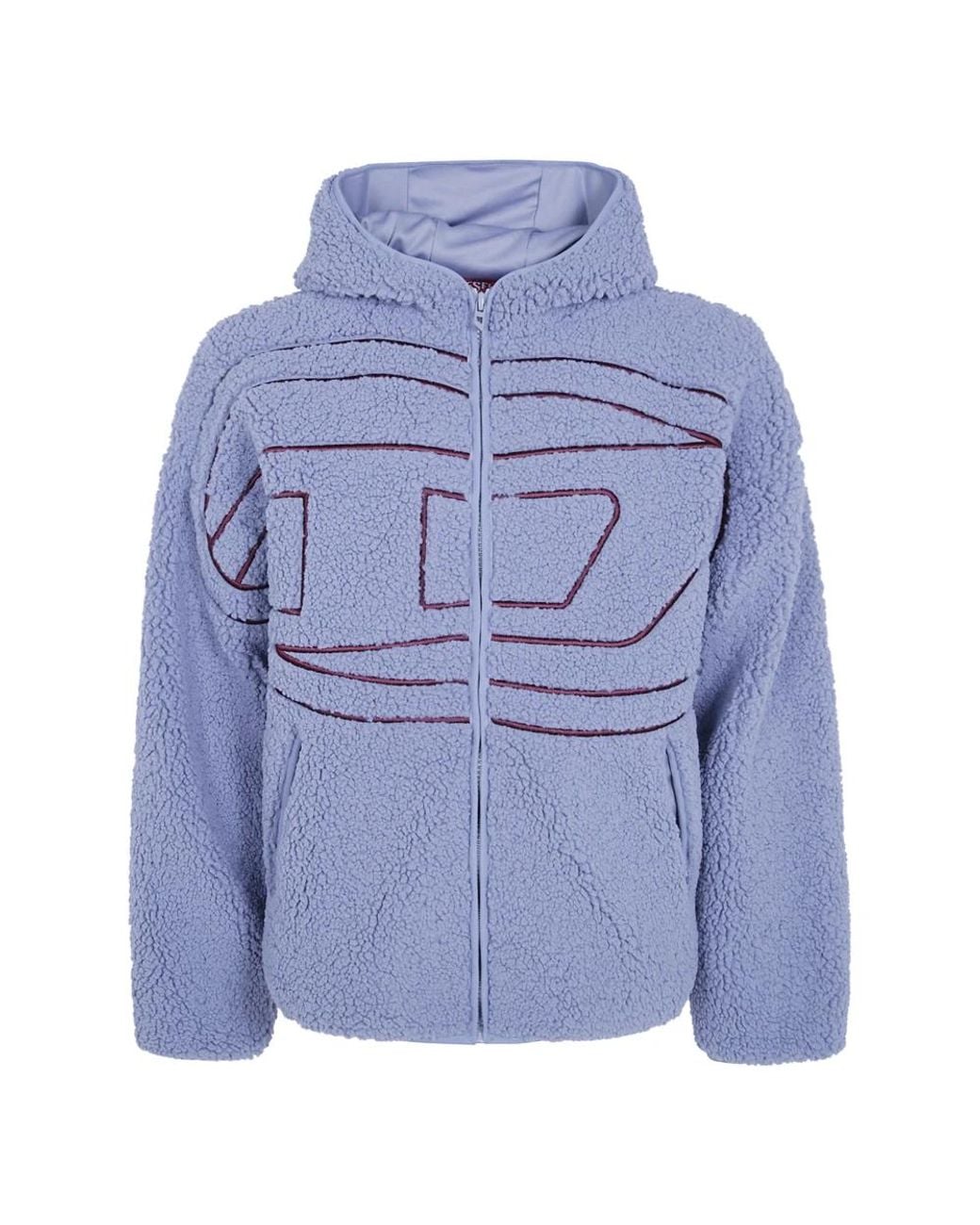 DIESEL Blue Faux Fur & Shearling Jackets for men