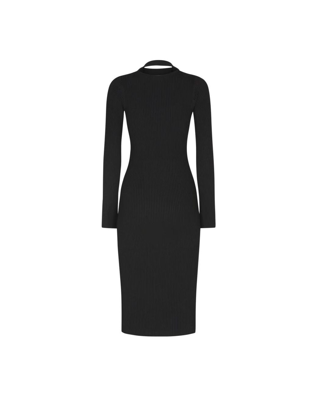 Coperni Kleedjes ,Zwart ,Cut-Out Knit Jurk in het Black