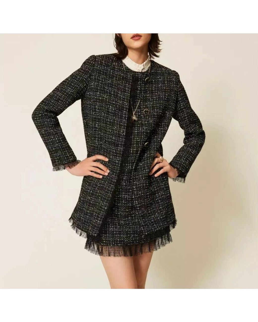 Twinset Black Tweed Jackets