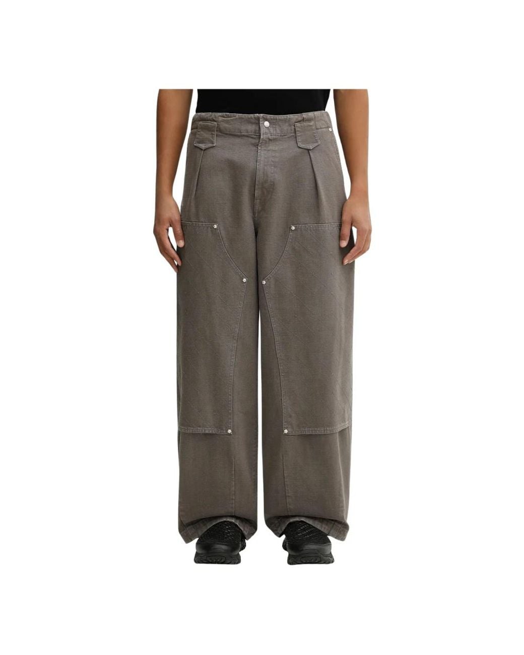 KENZO Weave Double Knee Pants in het Gray voor heren