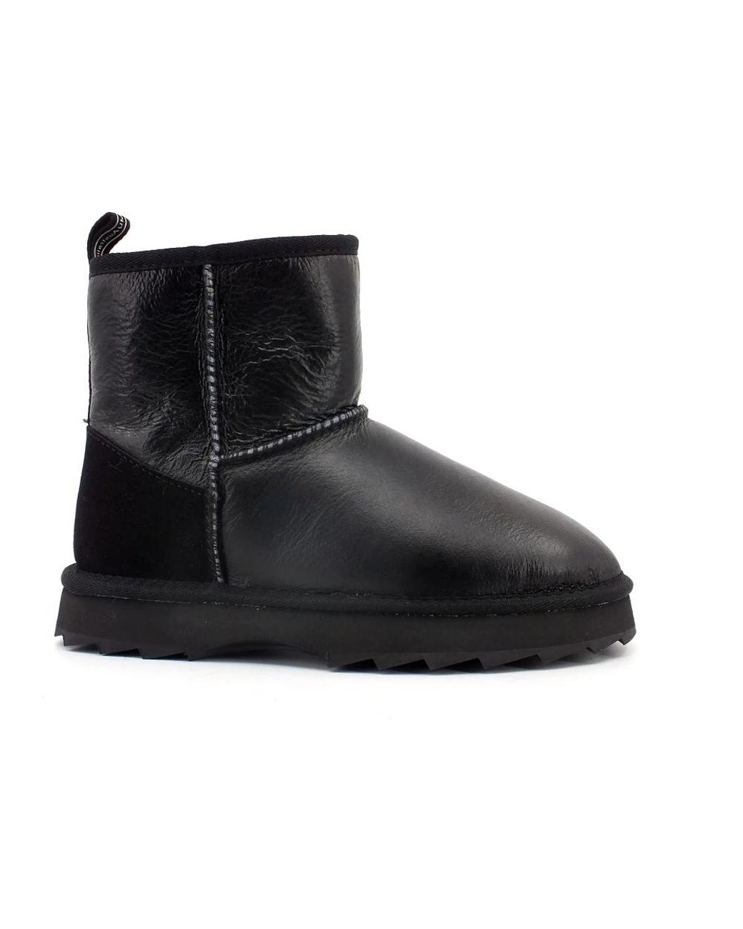 EMU Schoenen ,Zwart ,Leer Sharky Mini Town in het Black