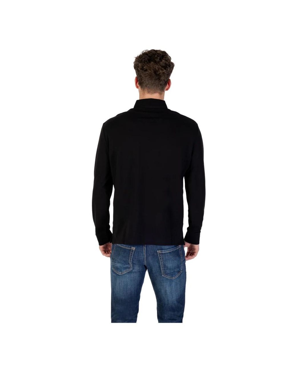 ARMANI EXCHANGE Black Polo Shirts for men
