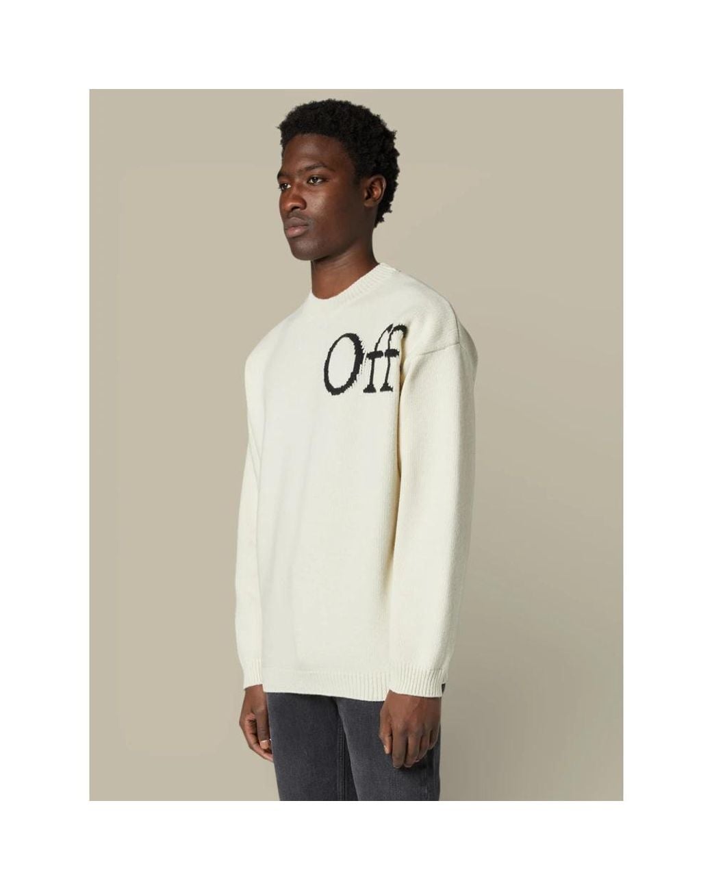Off-White c/o Virgil Abloh Natural Round-Neck Knitwear for men