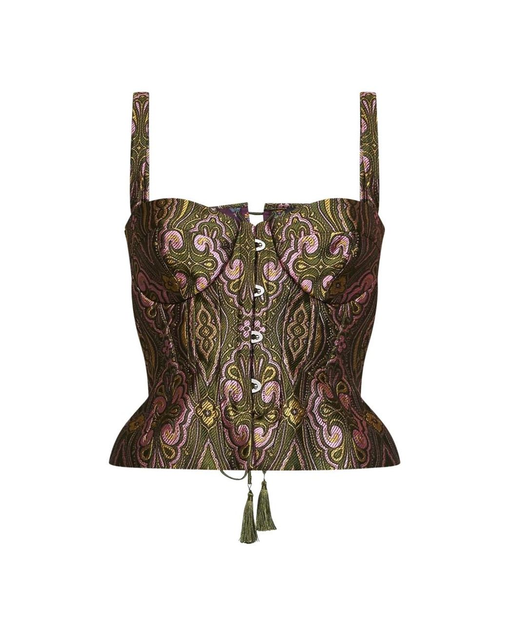 Etro Brown Sleeveless Tops