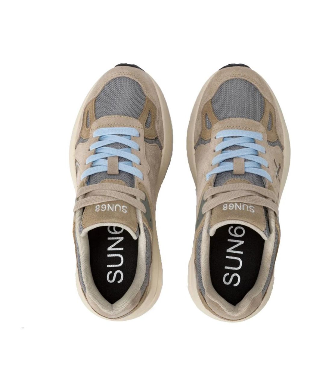 Sun 68 White Sneakers