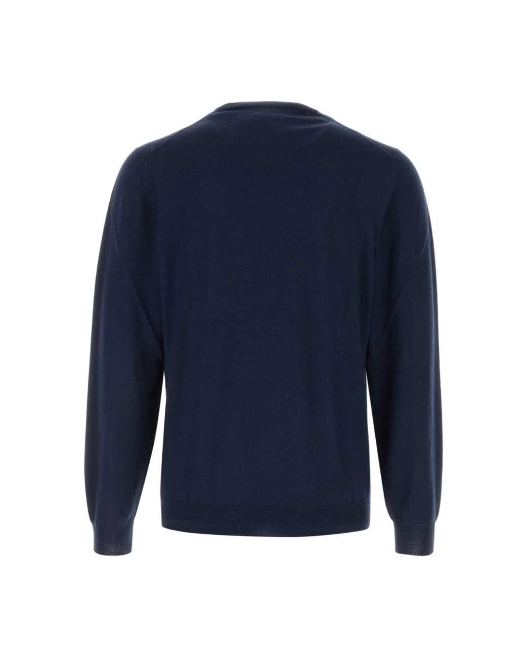 Fedeli Blue Round-Neck Knitwear for men