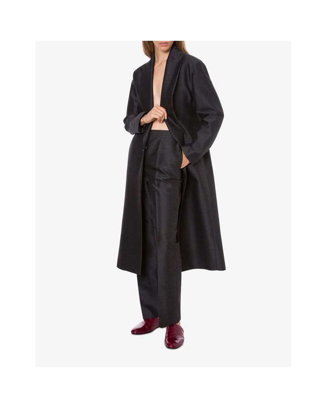 Alberta Ferretti Black Single-Breasted Coats