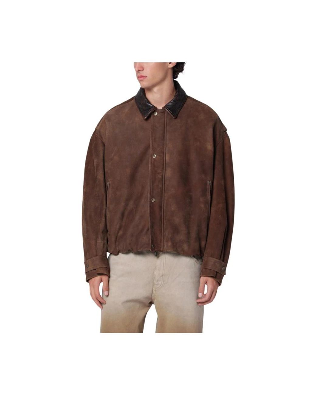 Salvatore Santoro Brown Leather Jackets for men