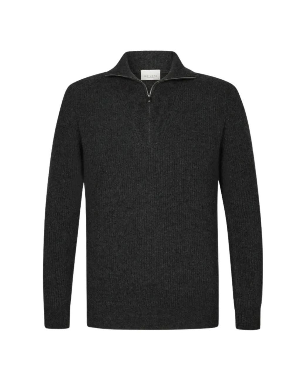 Profuomo Tops ,Grijs ,Lange Mouw Overhemden Ppwj 30025 in het Black voor heren