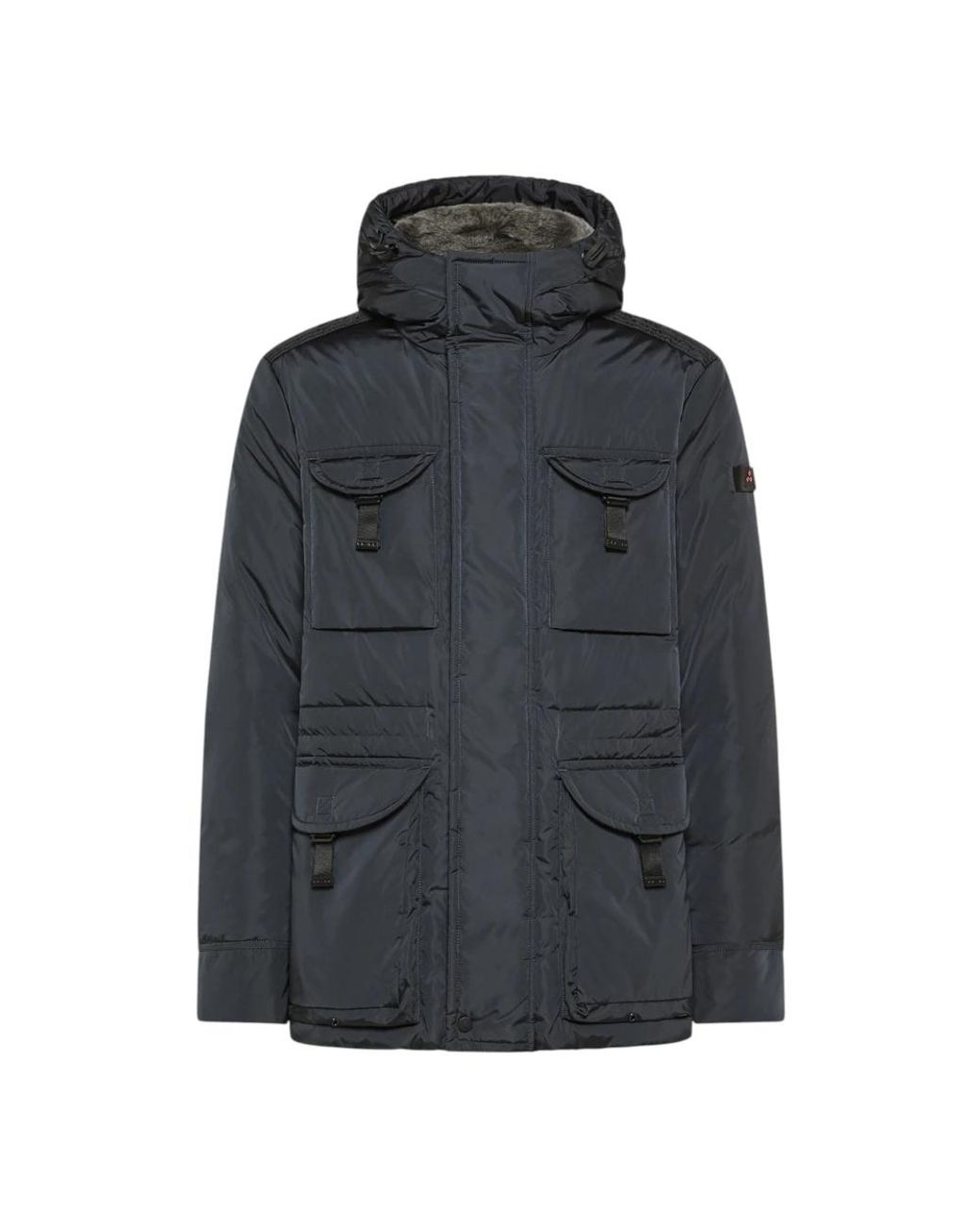 Peuterey Jassen ,Blauw ,Polyester Shimmering Taffeta Field Jacket in het Gray voor heren