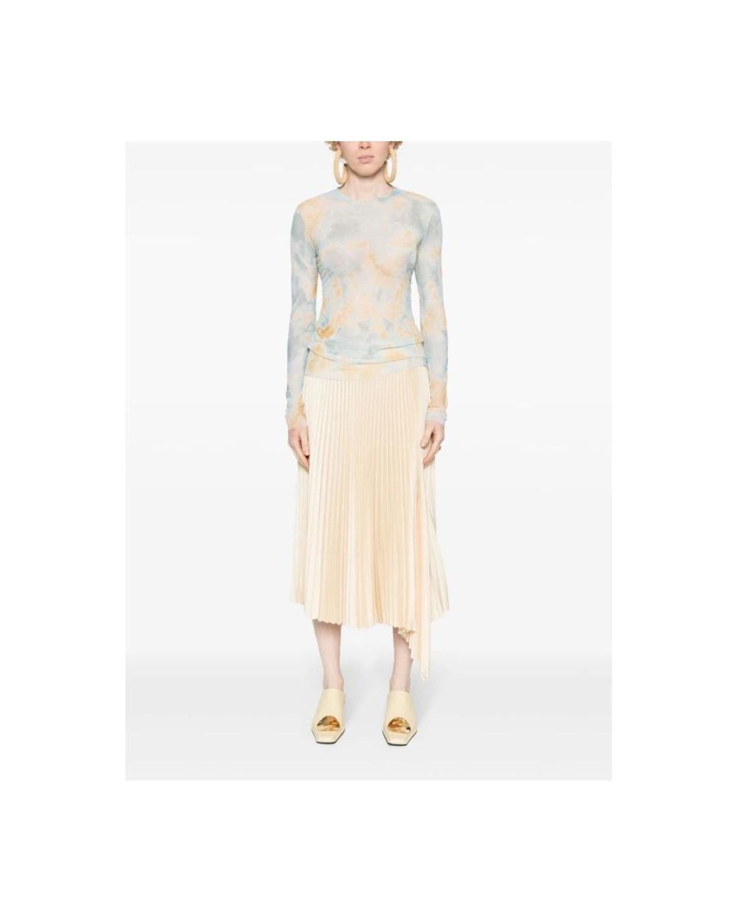 Erika Cavallini Semi Couture Blue Long Sleeve T-Shirts