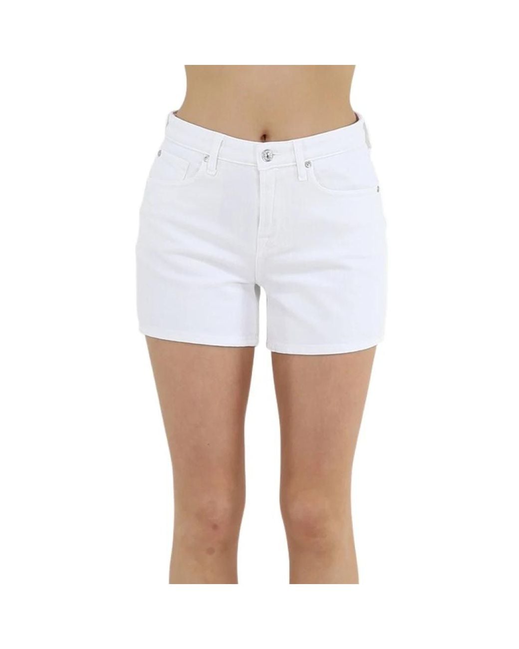 7 For All Mankind White Short Shorts