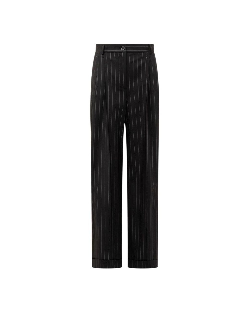 Dolce & Gabbana Black Straight Trousers